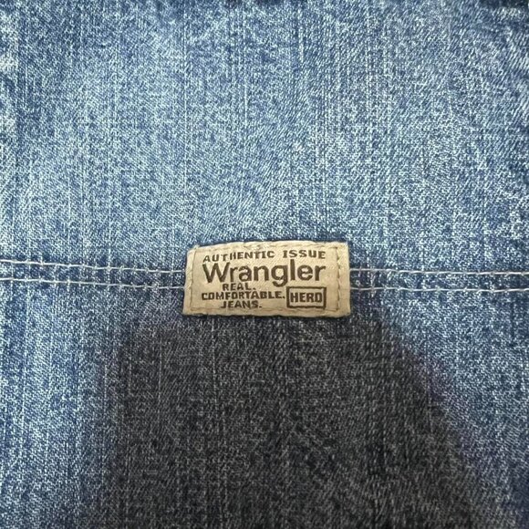 VTG Wrangler Jeans Men 36x30" Blue Carpenter Distress Relaxed Straight Baggy Y2K - Picture 3 of 8